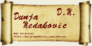 Dunja Medaković vizit kartica